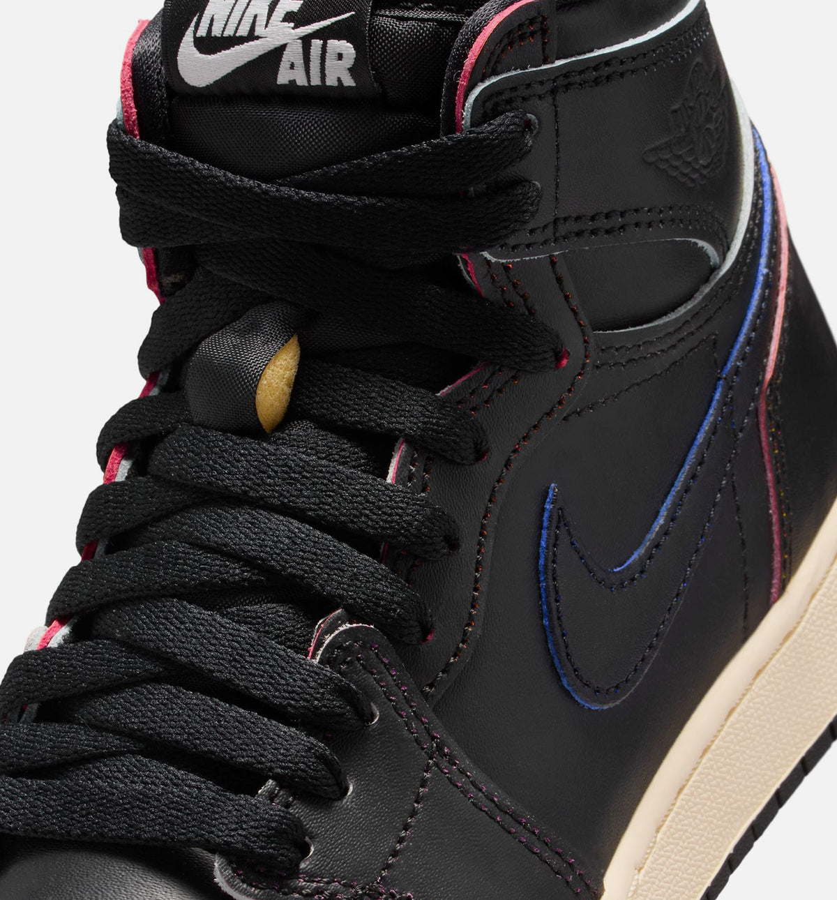 Air Jordan 1 Retro High OG Black and Muslin Grade School Lifestyle Shoe