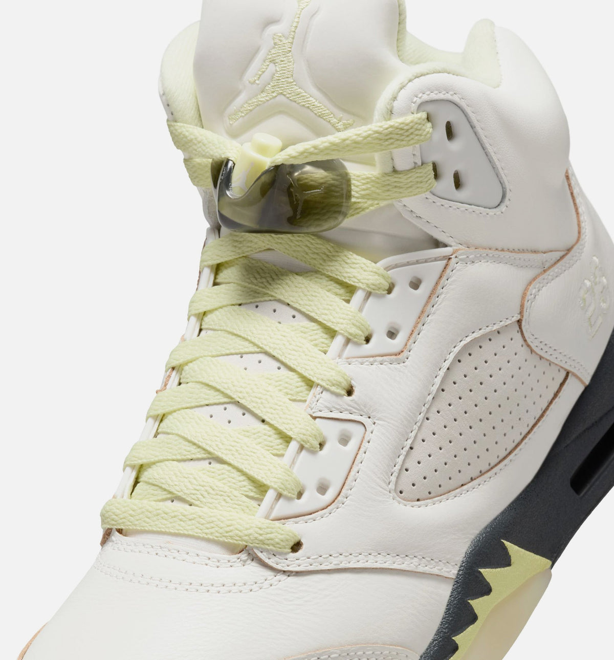 Air Jordan 5 Retro Luminous Green and Sail Women's Lifestyle Shoe