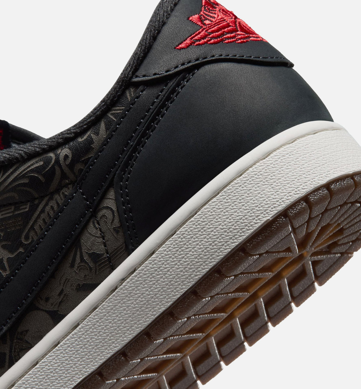 Air Jordan 1 Retro Low OG Laser Black and Varsity Red Men's Lifestyle Shoe