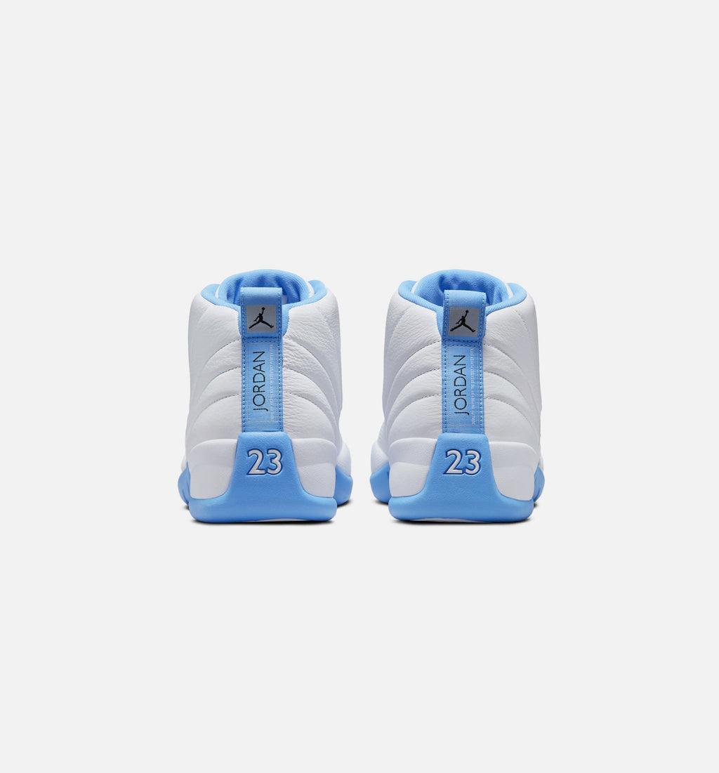 Air Jordan 12 Retro White and University Blue Men's Lifestyle Shoe