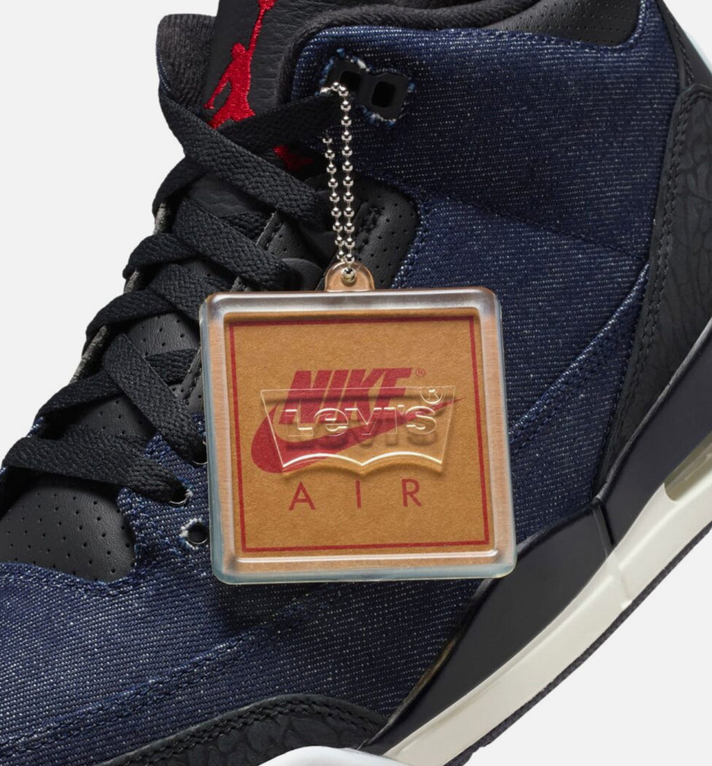 Air Jordan 3 x Levi's Indigo and Gym Red Men's Lifestyle Shoe
