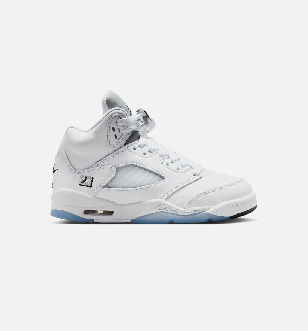 Air Jordan 5 Retro OG White Metallic Grade School Lifestyle Shoe