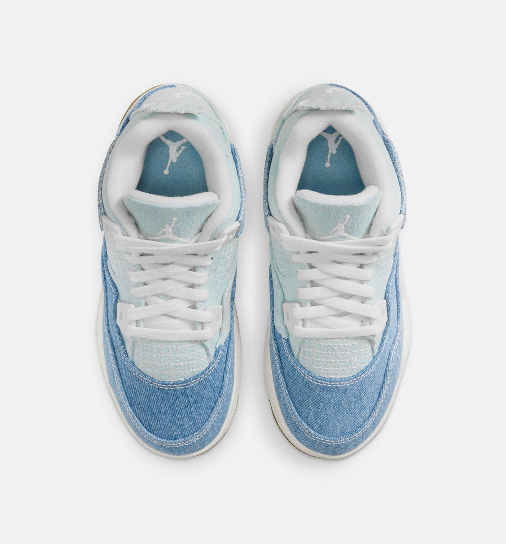 Air Jordan 4 Retro Worn Blue Preschool Lifestyle Shoe
