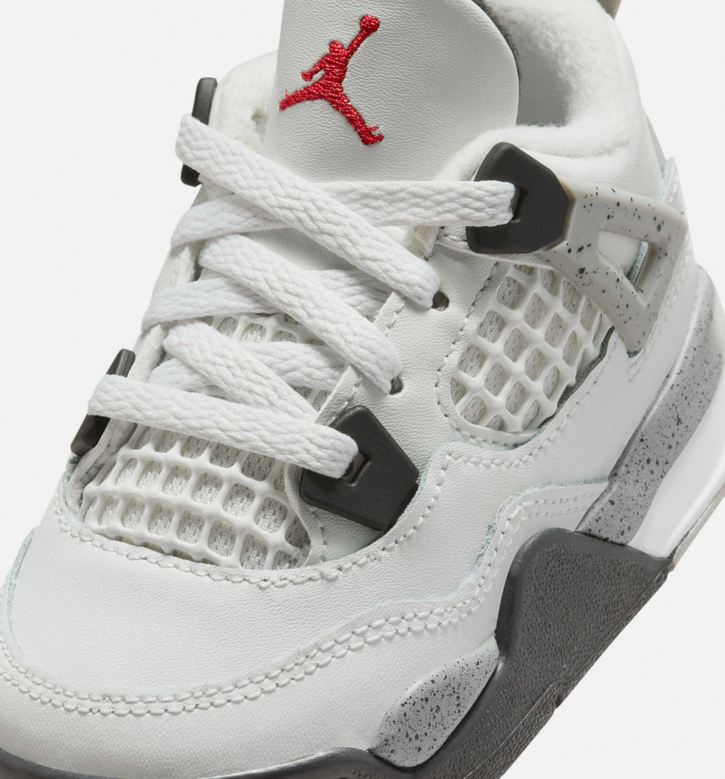 Air Jordan 4 Retro White Cement Infant/Toddler Lifestyle Shoe
