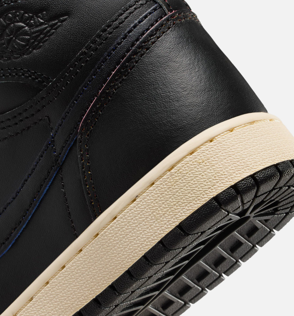 Air Jordan 1 Retro High OG Black and Muslin Grade School Lifestyle Shoe