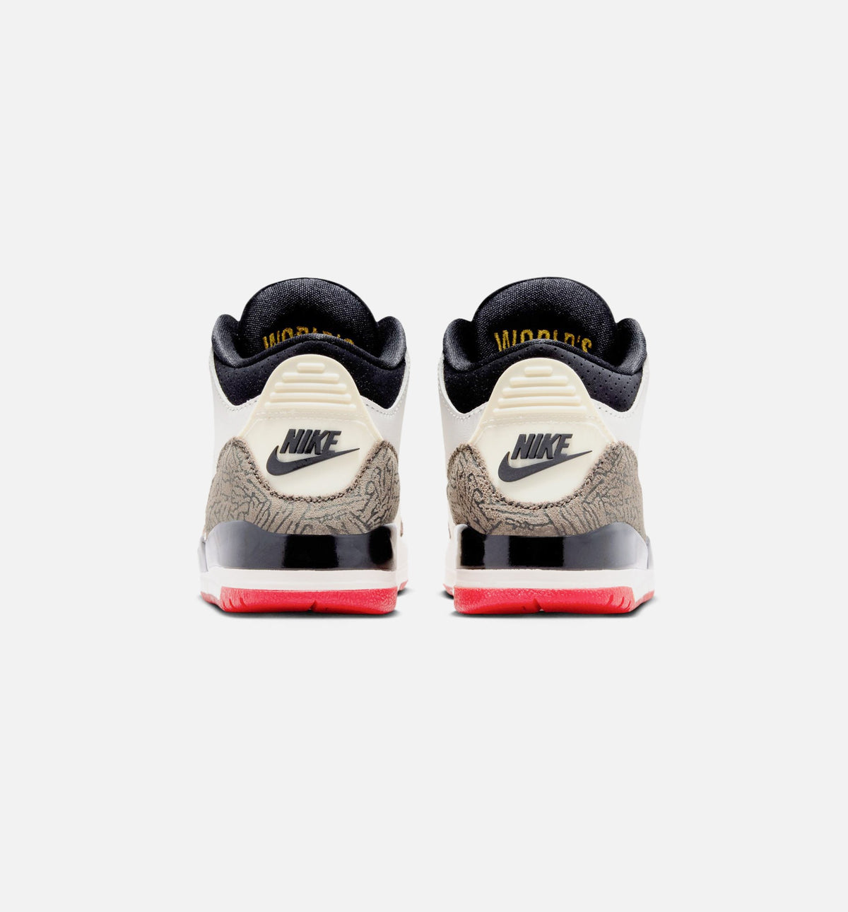 Air Jordan 3 Retro Sail and University Red Preschool Lifestyle Shoe