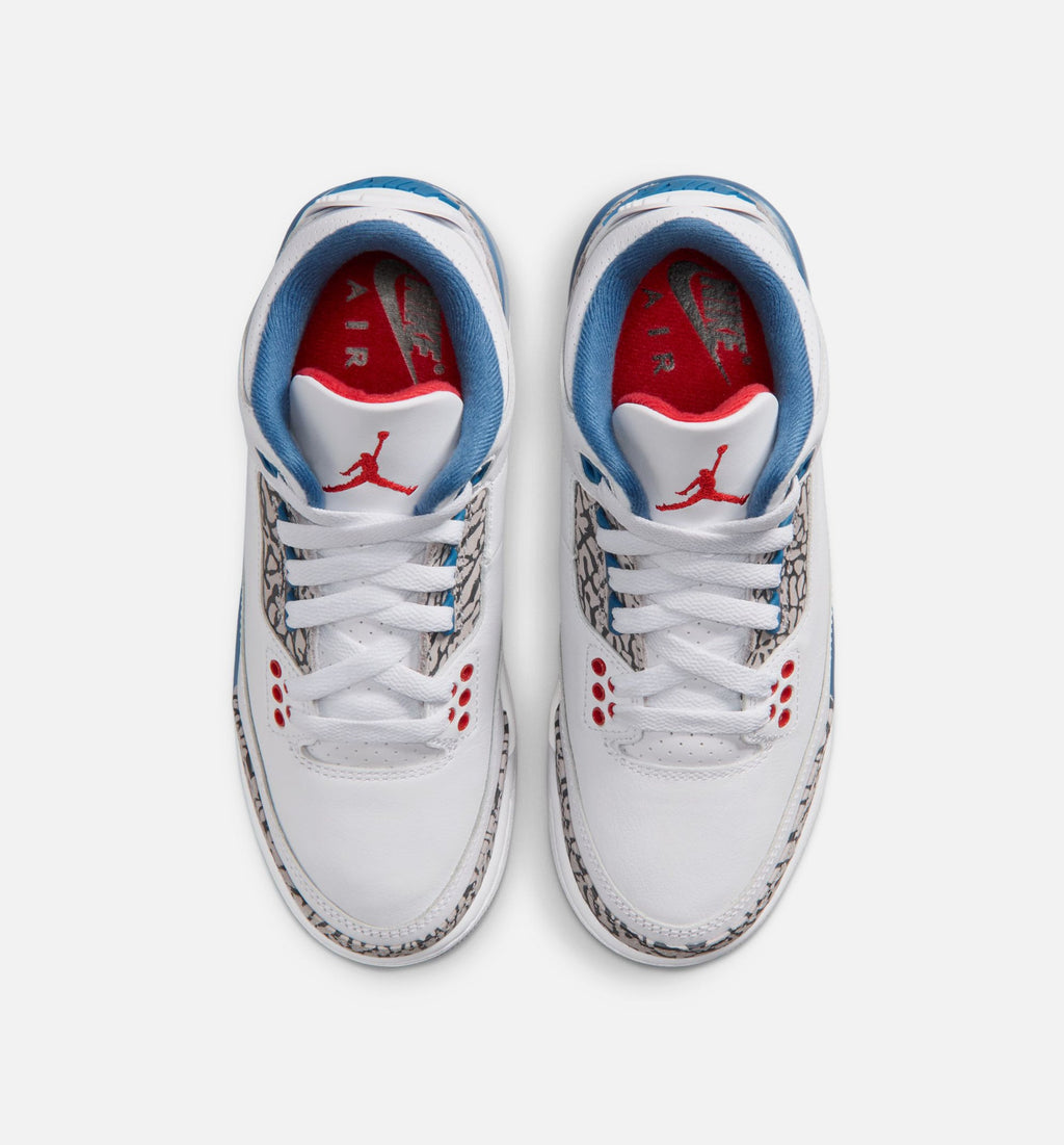Air Jordan 3 Retro OG True Blue Grade School Lifestyle Shoe