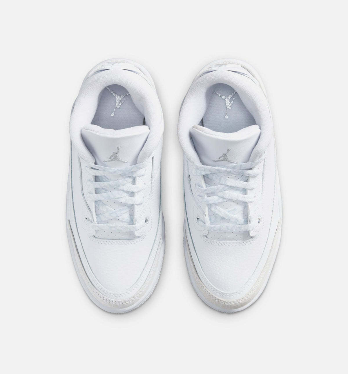 Air Jordan 3 Retro White and Silver Preschool Lifestyle Shoe