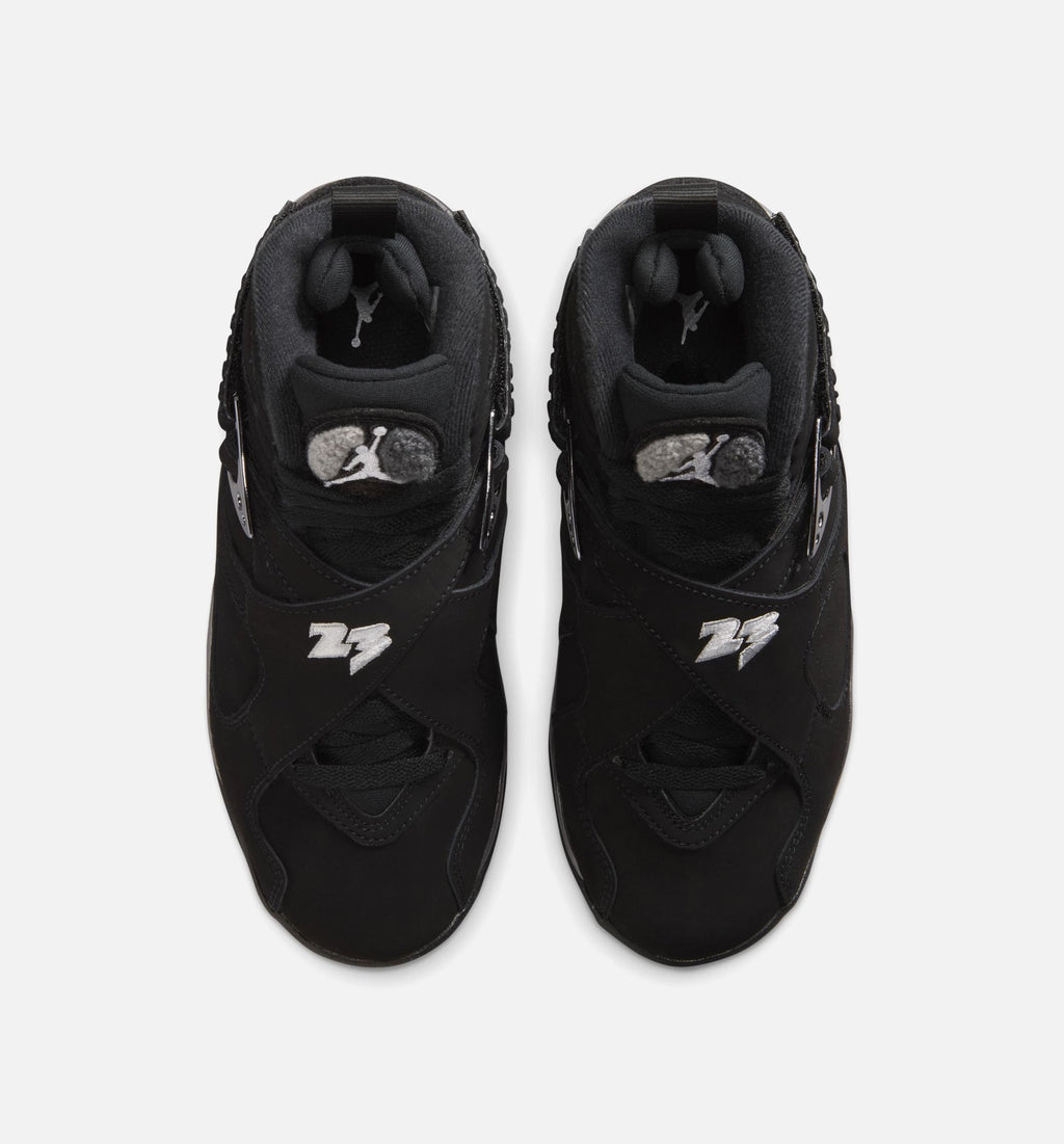 Air Jordan 8 Retro Chrome Black and Light Graphite Grade School Lifestyle Shoe